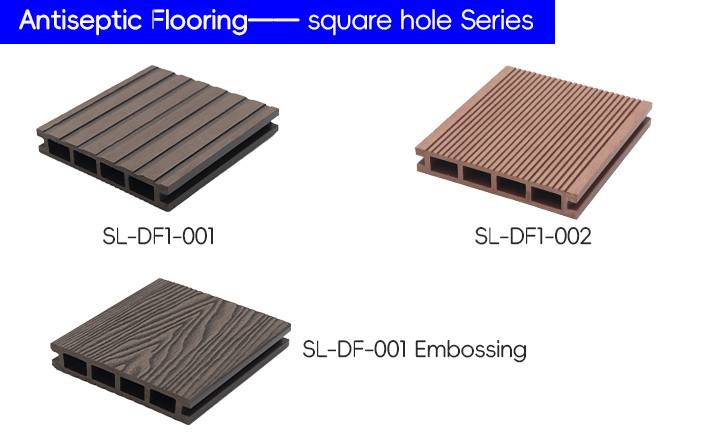 Square Hole - Outdoor plastic wood flooring / WPC Decking Generation 